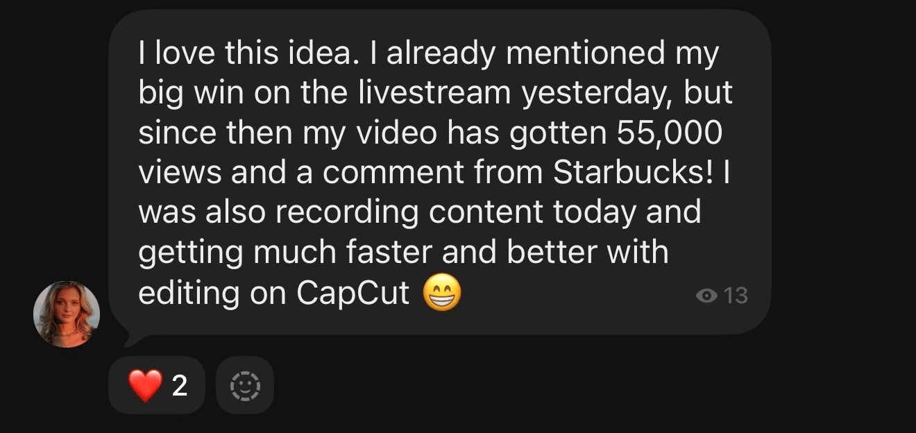 Viral Creator Academy testimonial 6